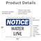 Signmission Water Line, 24 in W x Rectangle, Vinyl Decal OS-2PACK-NS-D-1824-L-18974 - alternate 5